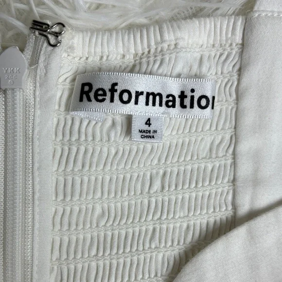 Alfred Draped Stretch Organic Cotton Midi Dress In Weiss - Picture 4 of 10